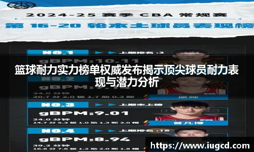 篮球耐力实力榜单权威发布揭示顶尖球员耐力表现与潜力分析